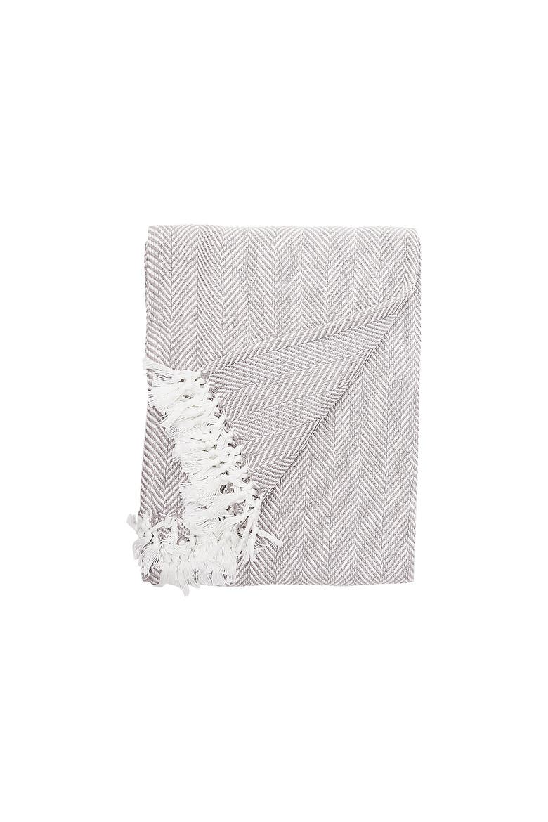 Torin Fringe Blanket 50" x 70", Main, color, Gray