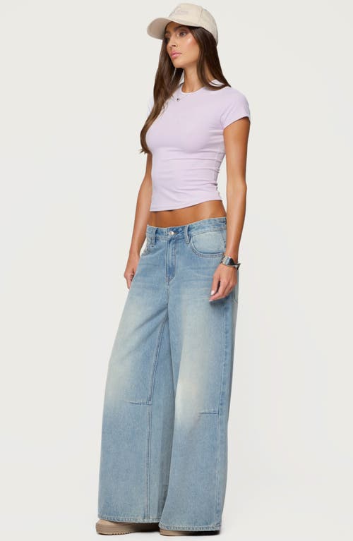 Edikted Tay Cap Sleeve T-shirt In Pink