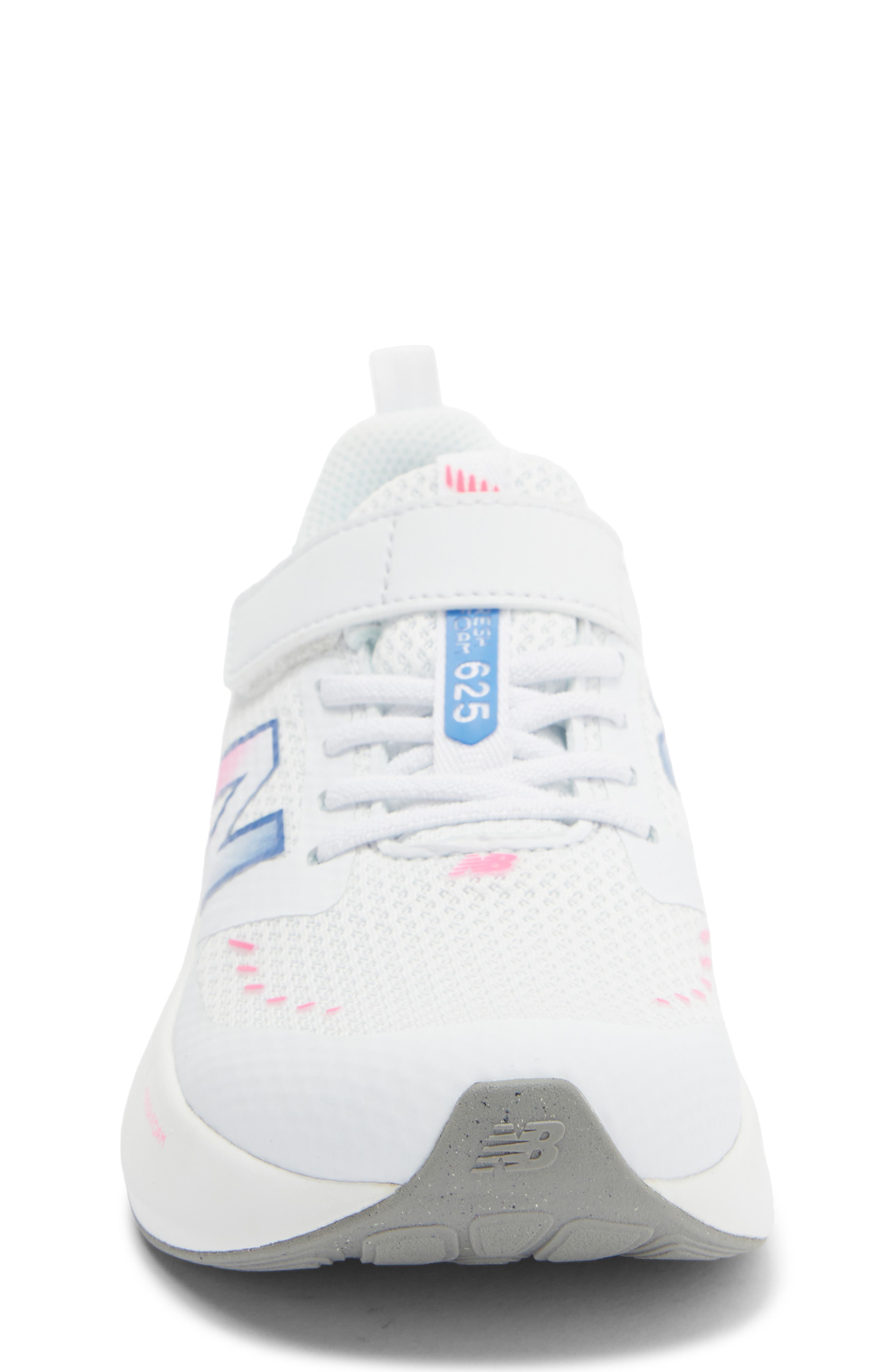 Kids' 625 Sneaker, Alternate, color, NB WHITE/ PINK HEAT