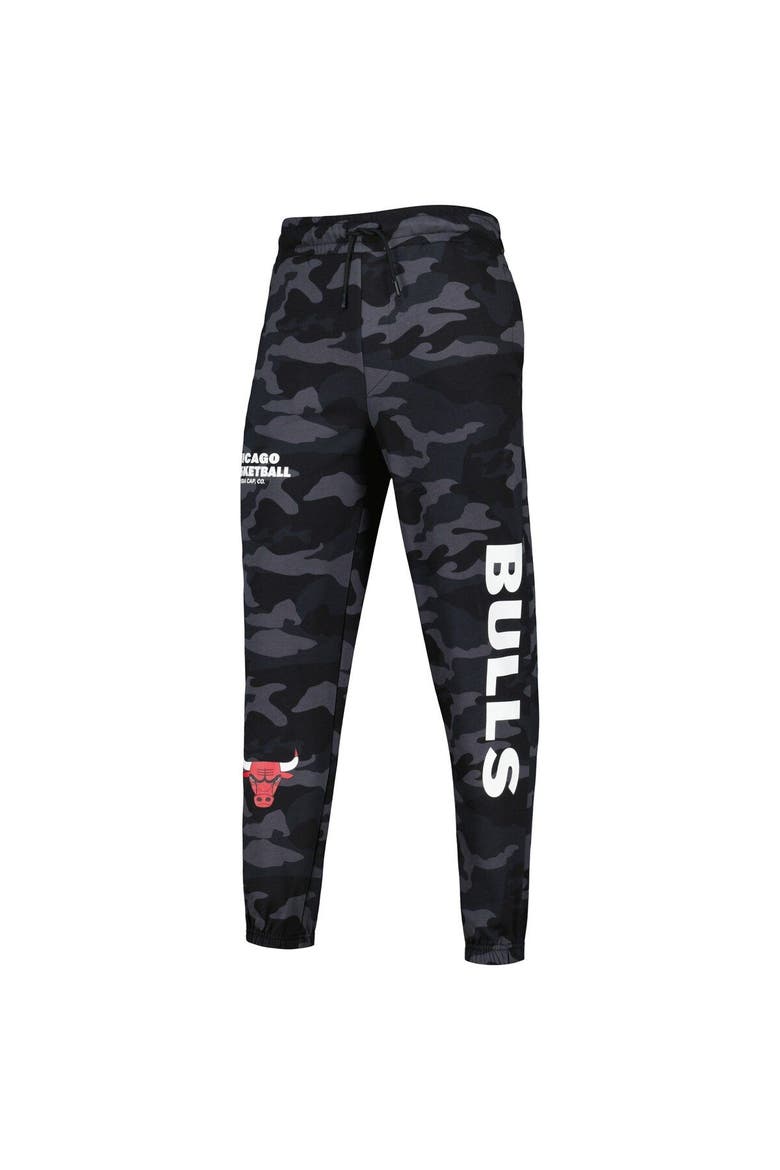 Men's New Era Black/Camo Chicago Bulls Tonal Joggers, Alternate, color, Black