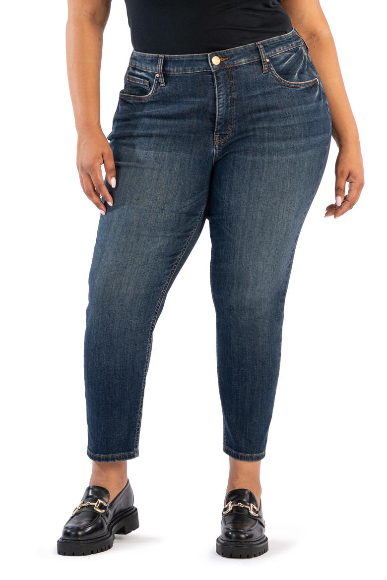 Naomi Fab Ab High Waist Crop Slim Straight Leg Jeans, Main, color, REPLACED