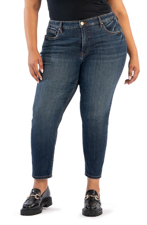 Naomi Fab Ab High Waist Crop Slim Straight Leg Jeans (Replaced) (Plus)