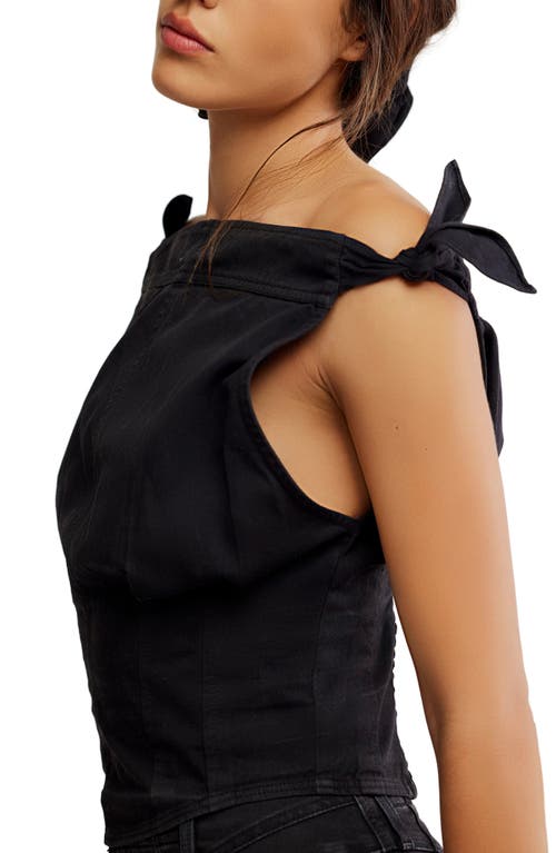 Free People Louie Denim Off The Shoulder Top