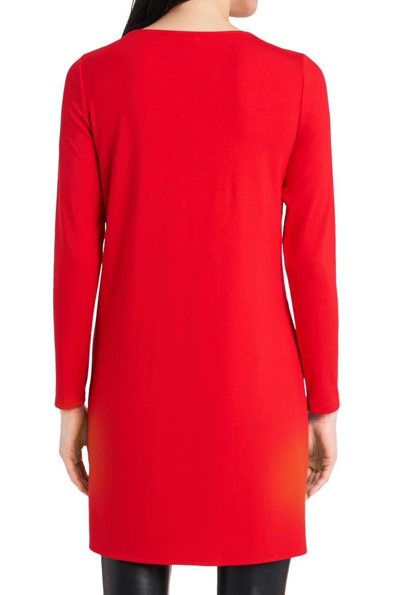 High/Low Cutout Long Sleeve Tunic, Alternate, color, LIPSTICK RED