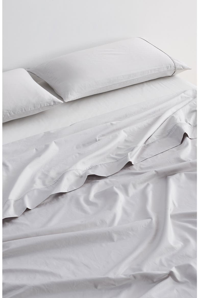 Cotton Sateen Sheet Set, Alternate, color, FOG GREY
