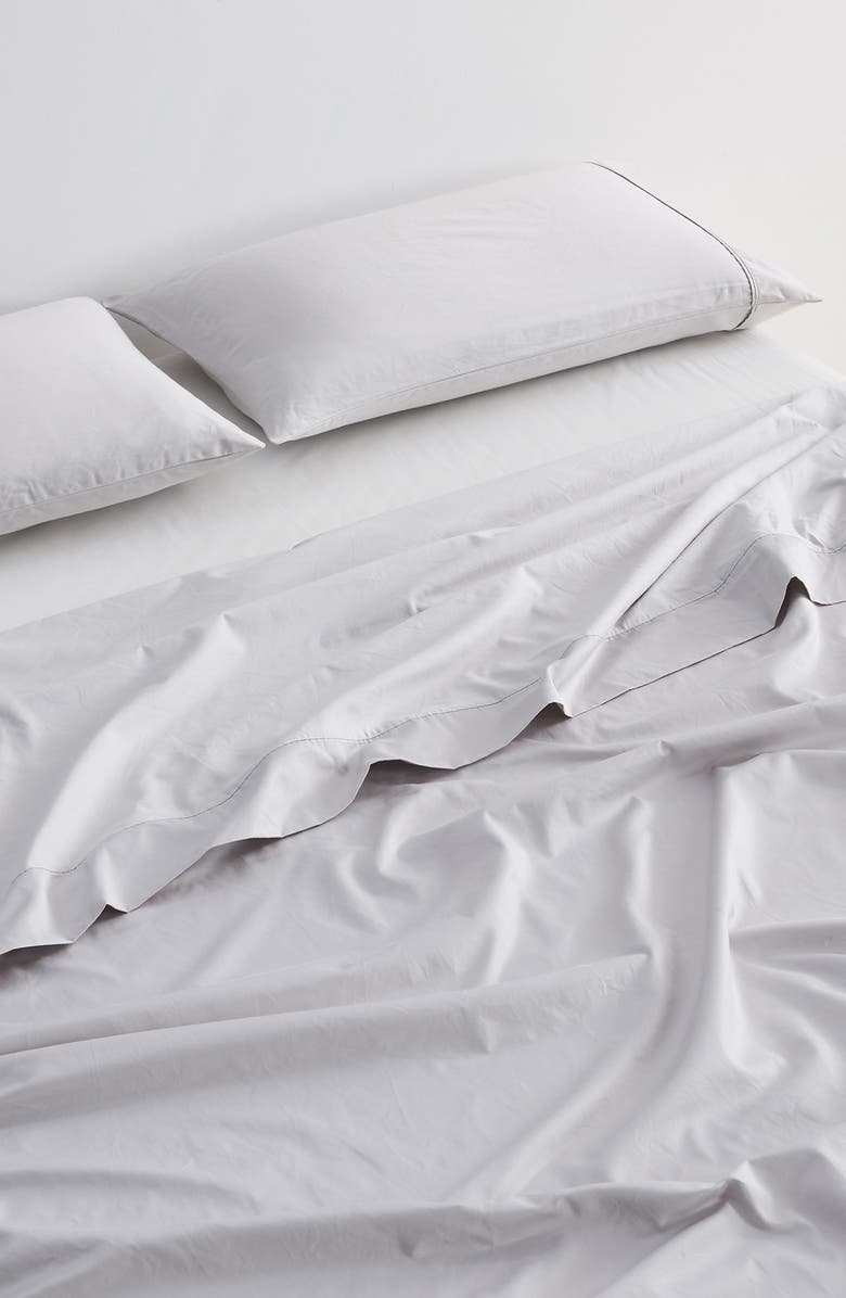 Verlee Cotton Sateen Sheet Set, Alternate, color, Fog Grey
