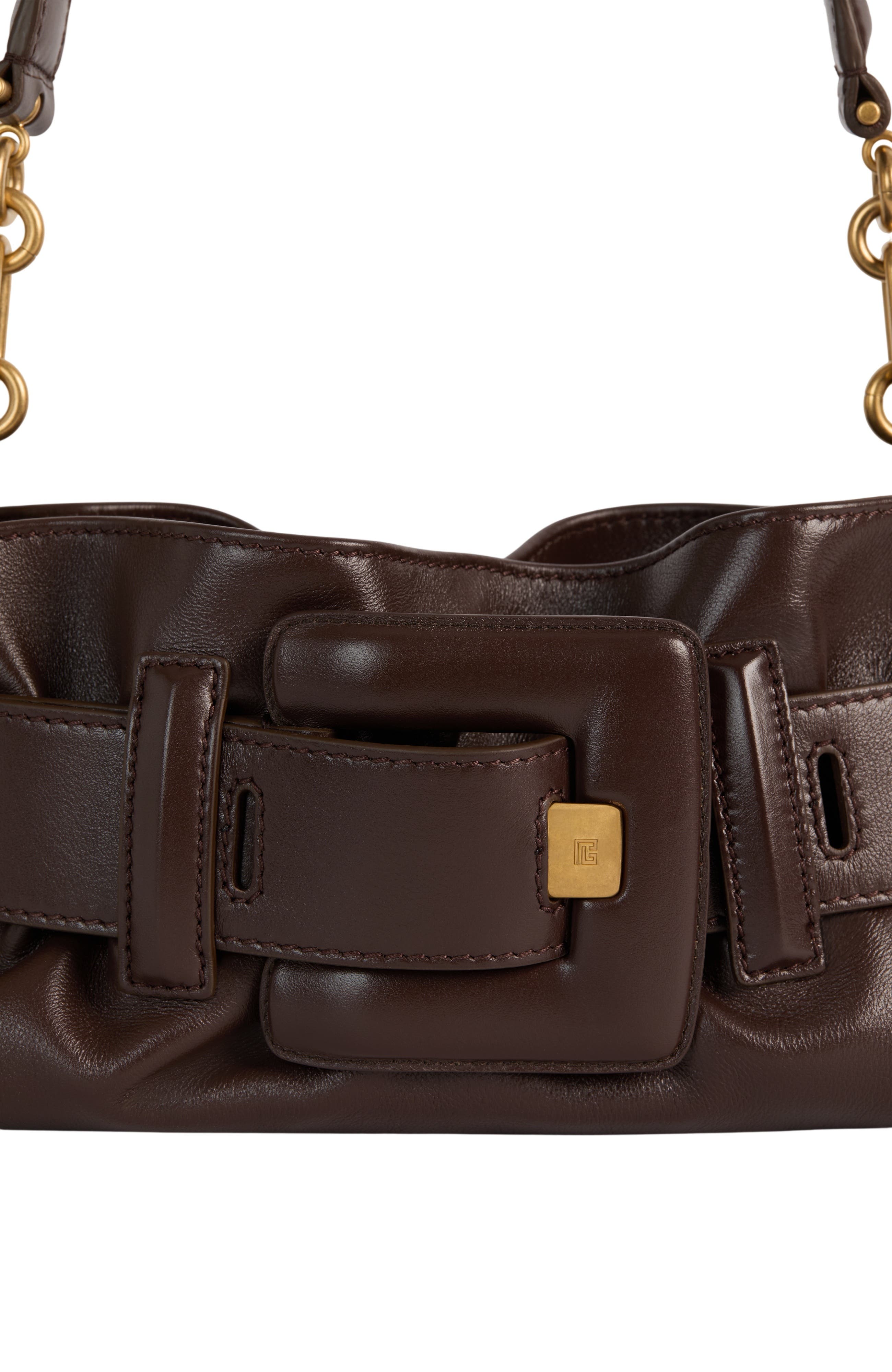 Anthem Mini Bag in Smooth Leather, Alternate, color, dark brown