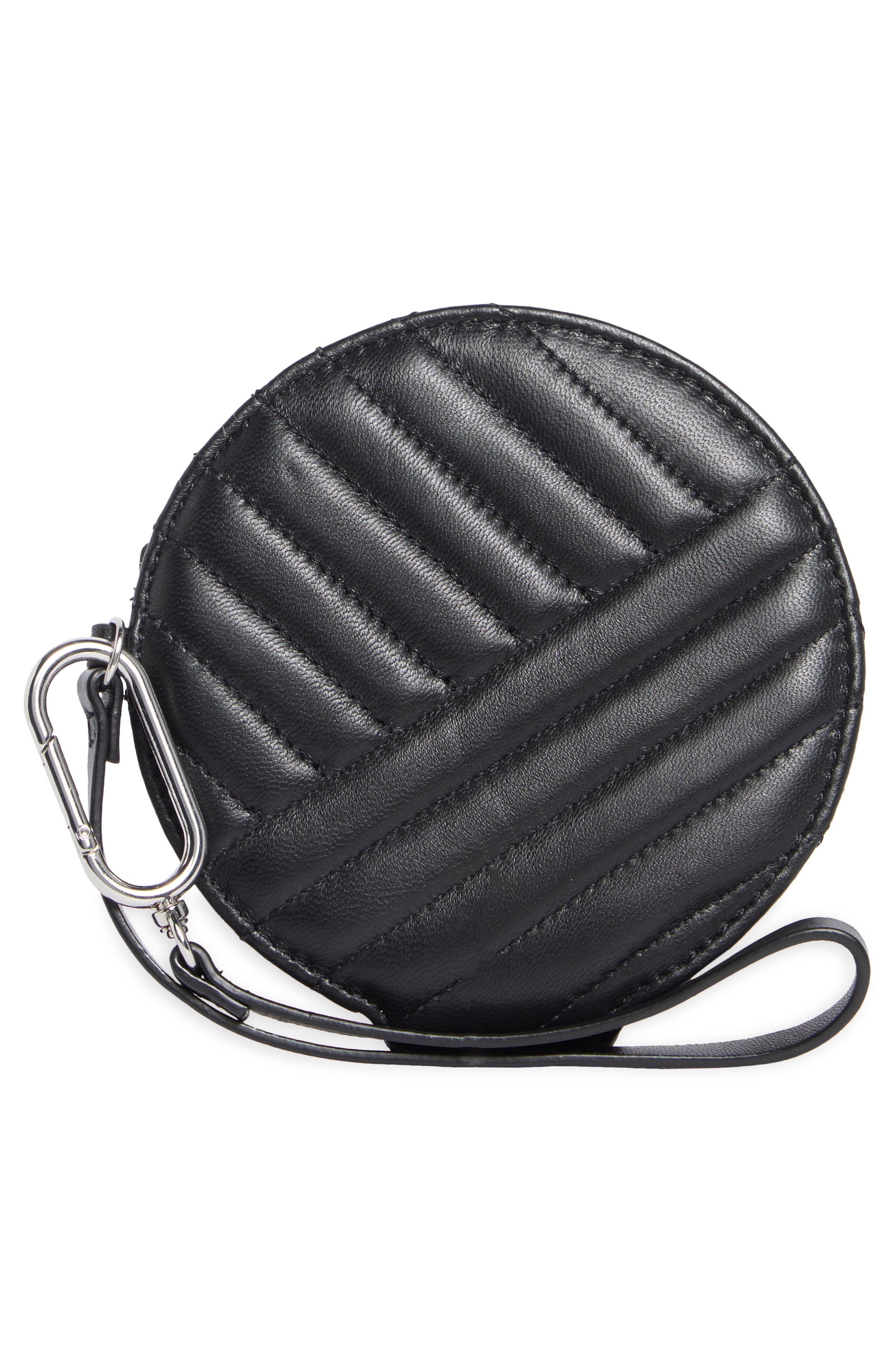 Ashley Quilted Wristlet Wallet, Alternate, color, BLACK