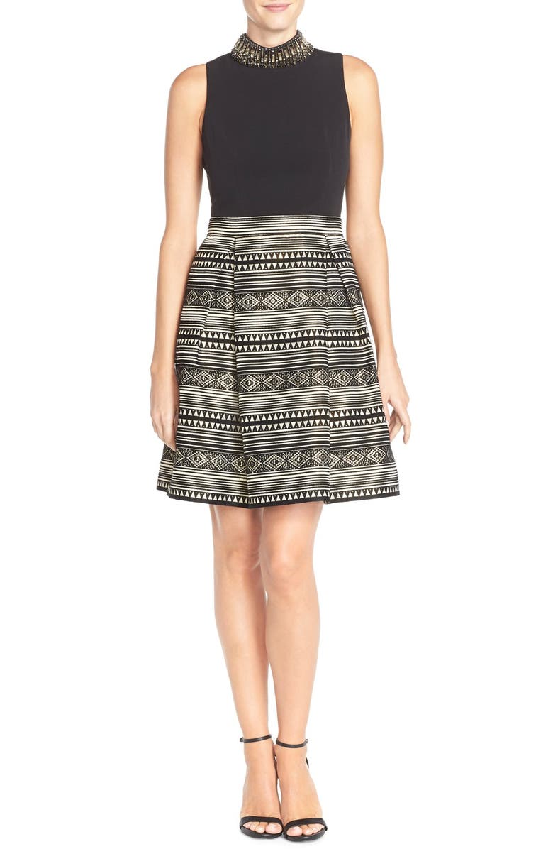 Vince Camuto Fit & Flare Dress, Alternate, color, 