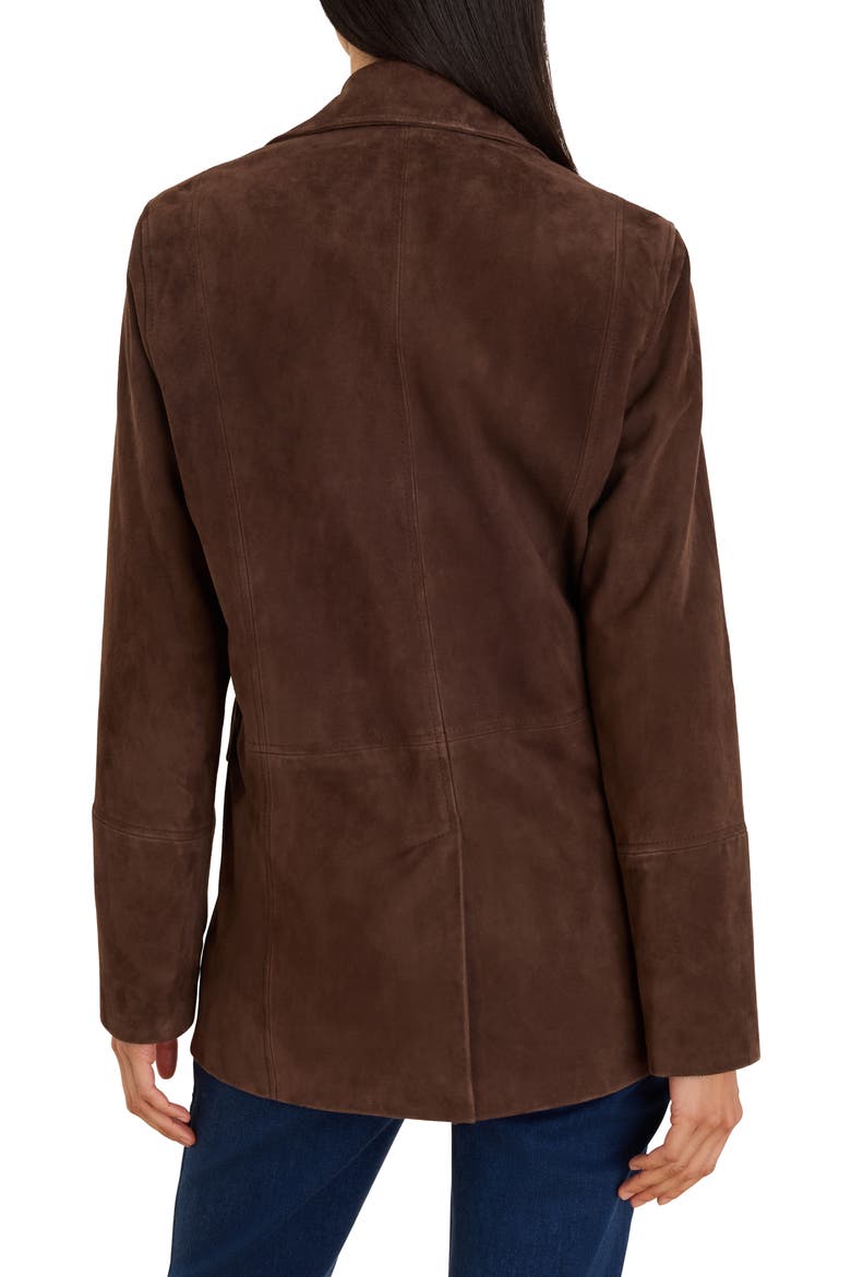 Mod Suede Coat, Alternate, color, CHOCOLATE