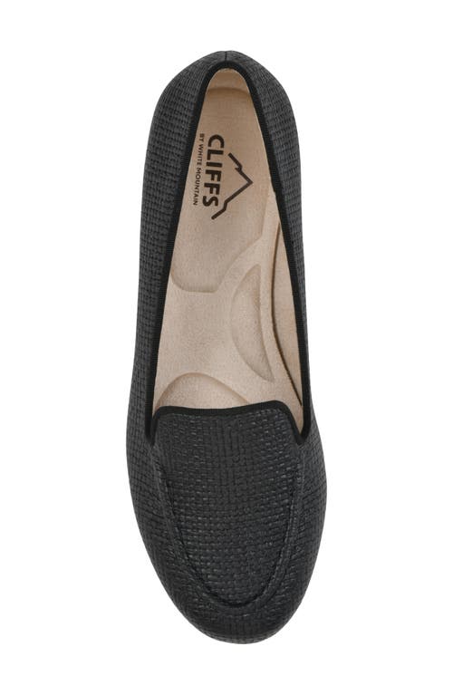 Cliffs By White Mountain Gutsy Woven Loafer In Black Raffia Pu