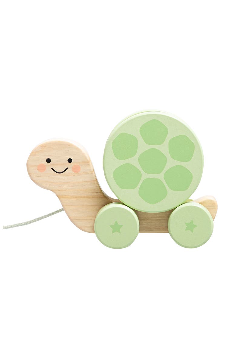 Wooden Turtle Pull Toy, Main, color, NONE