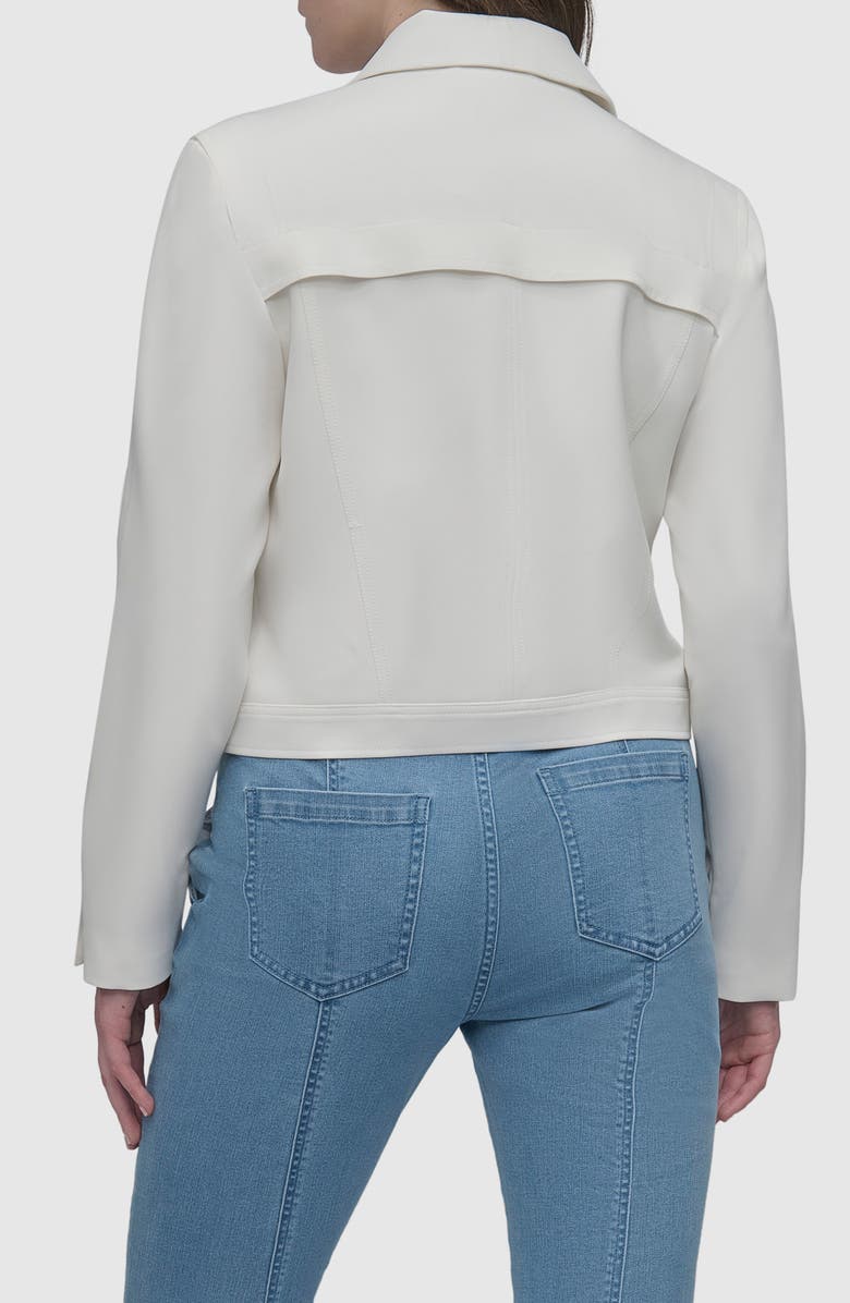 DKNY Grommet Sleeve Trucker Jacket, Alternate, color, 