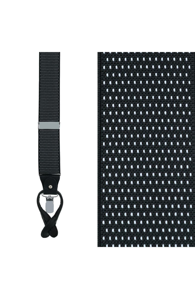 Trafalgar Big & Tall Napier Elastic Convertible Suspenders, Main, color, Black