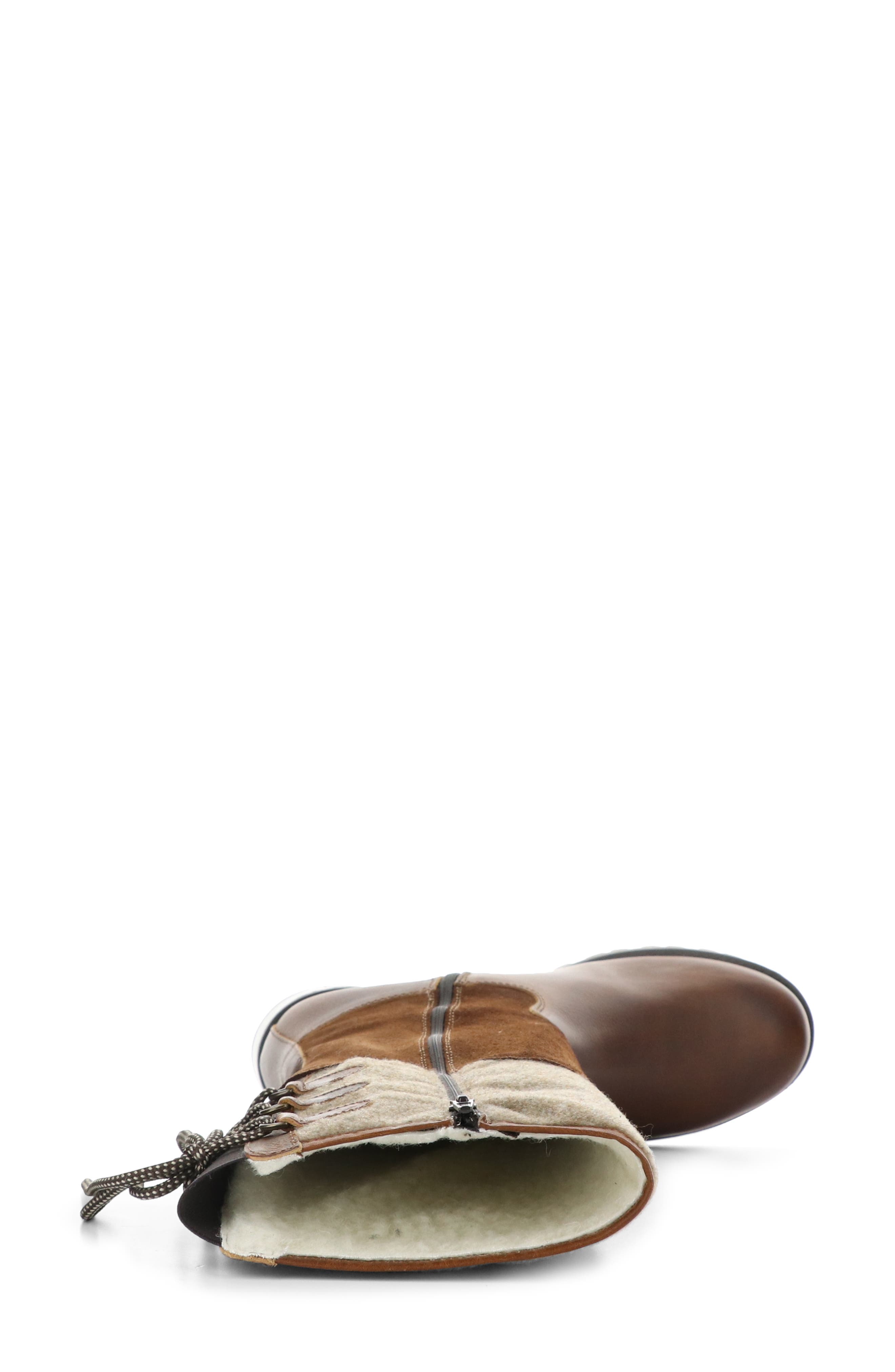 Goose Primaloft® Waterproof Boiled Wool Mid Calf Boot, Alternate, color, COGNAC/REDWOOD/BEIGE