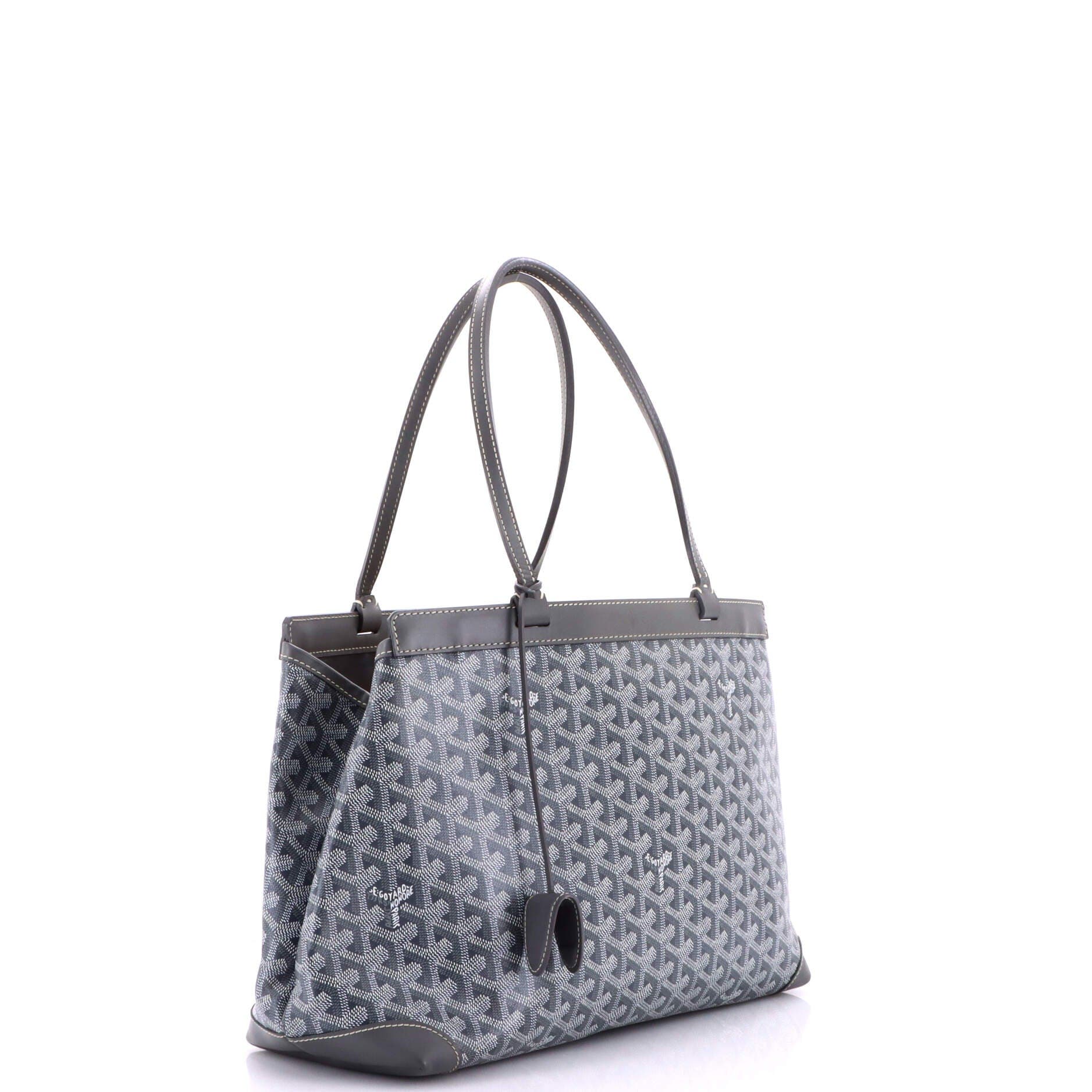 Pre-Owned Goyard Bellechasse Bag Coated Canvas PM, Alternate, color, Gray