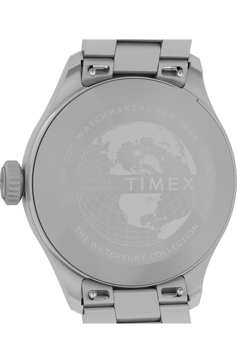Timex<sup>®</sup> Waterbury Ace Bracelet Strap Watch, 41mm, Alternate, color, Silver
