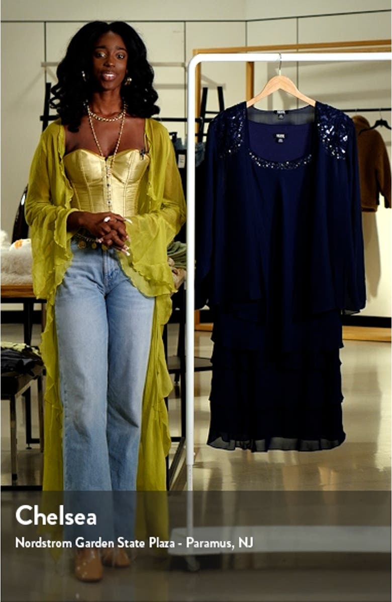 Embellished Tiered Dress with Jacket, sales video thumbnail