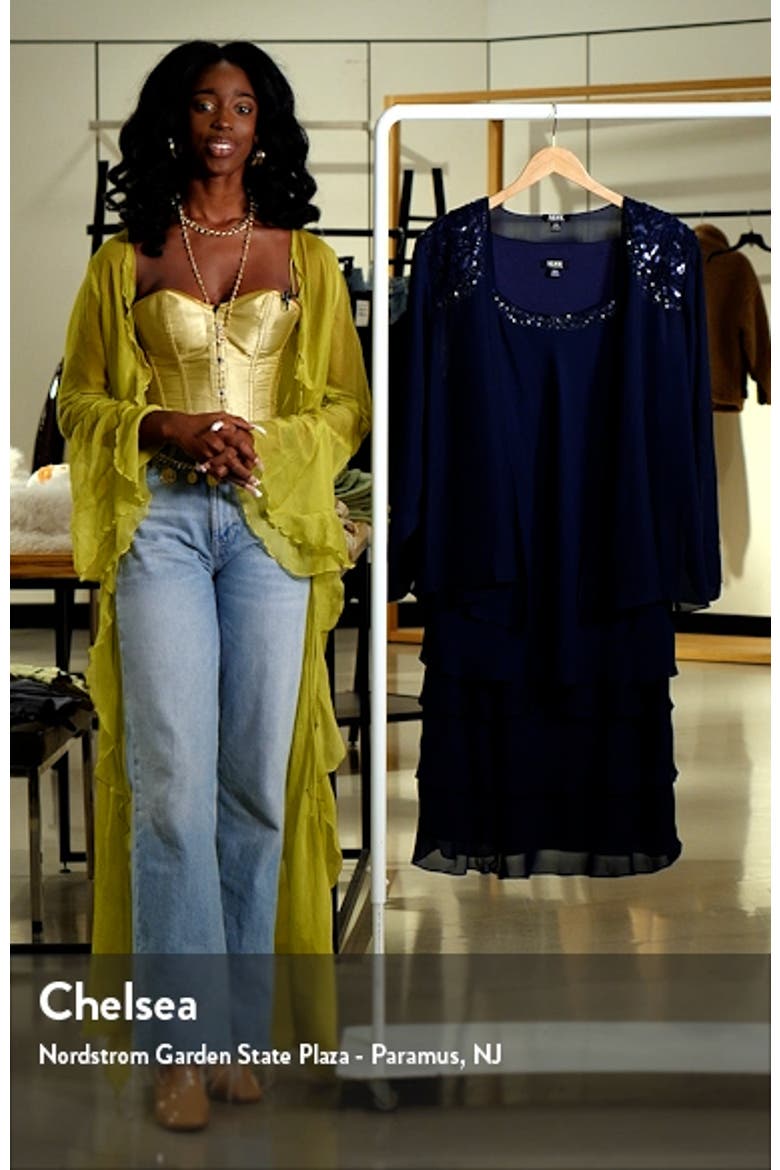 Embellished Tiered Dress with Jacket video