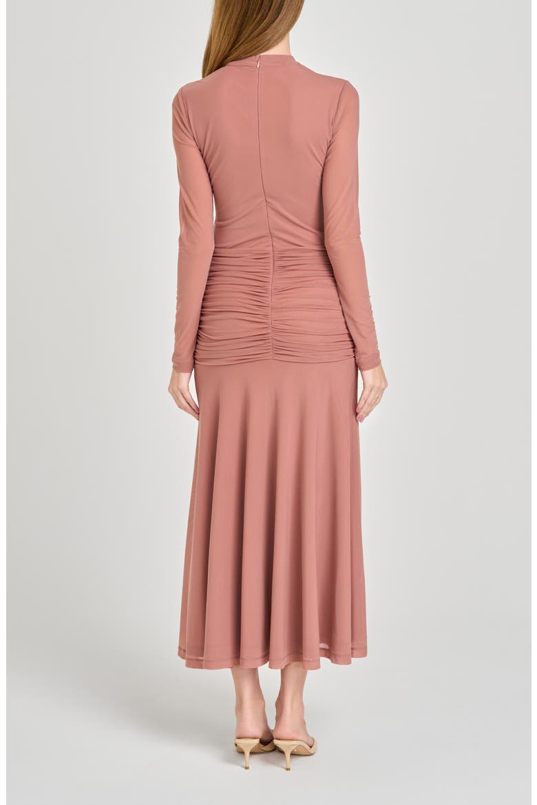Selene Ruched Long Sleeve Dress, Alternate, color, ROSE