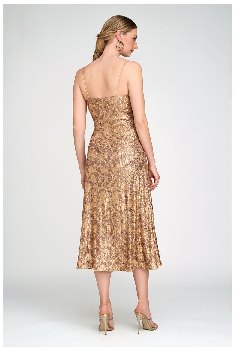 Essence Dress in Leo Sequin, Alternate, color, Gold