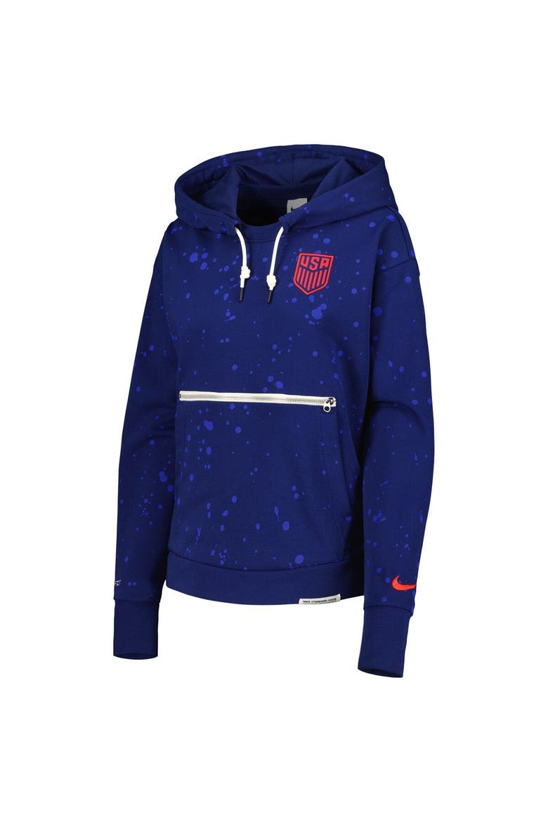 Women's  Nike Navy USMNT Standard Issue Pullover Hoodie, Alternate, color, Navy