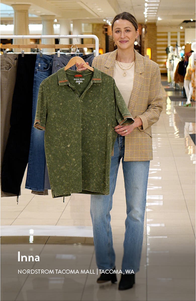 Tipped Acid Wash Performance Jersey Polo, sales video thumbnail