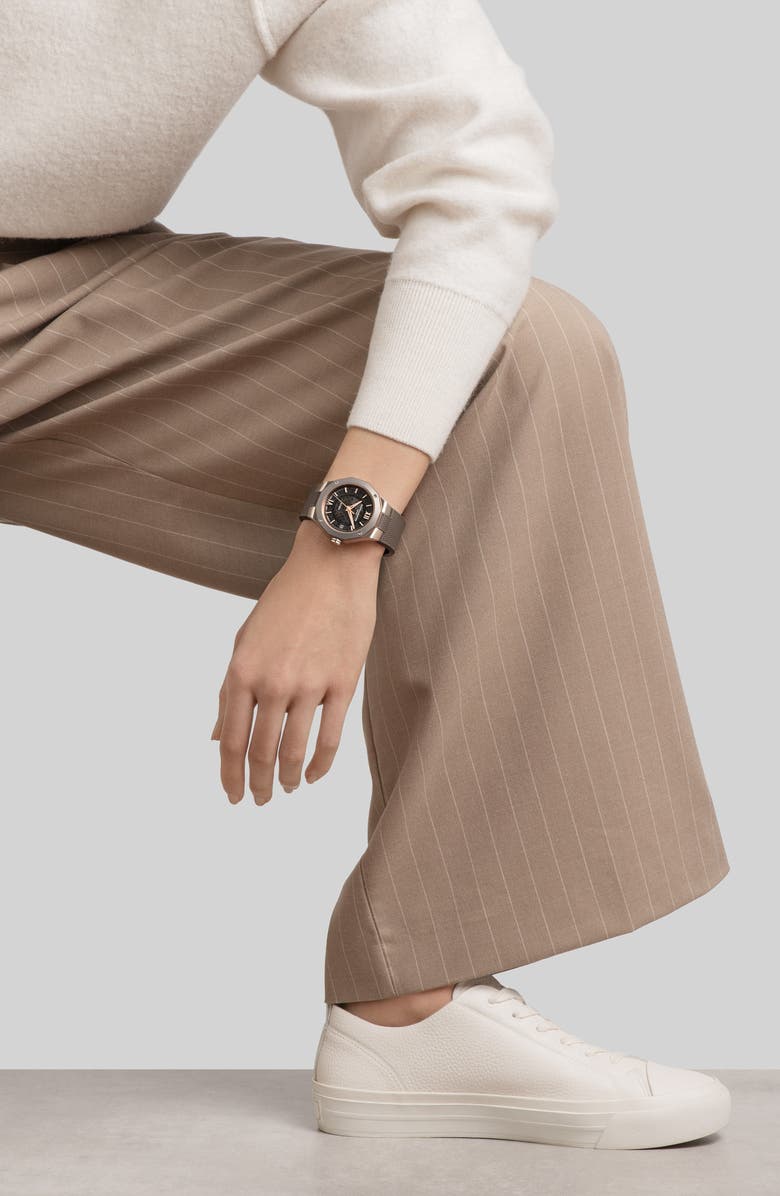 Baume & Mercier Riviera 10720 Skeleton Rubber Strap Automatic Watch, 39mm, Alternate, color, Smoked Gray