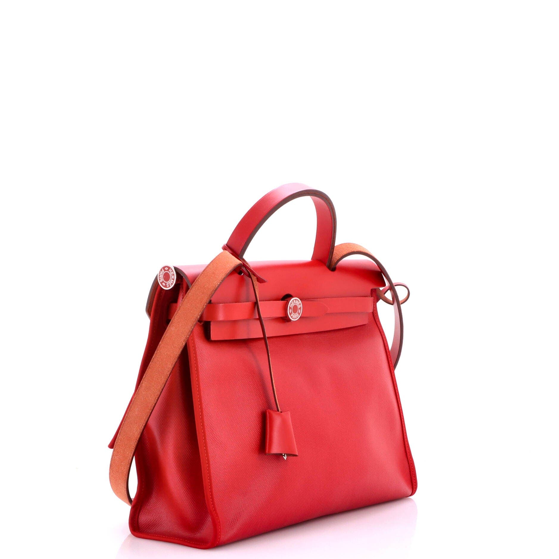 Herbag Zip Berline Vache Canvas and Leather 31, Alternate, color, Red