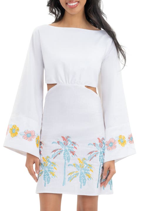 The BVIs - Embroidered Long Sleeve Dress