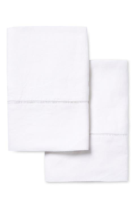 Linen Ladder Trim Pillowcase - Set of 2