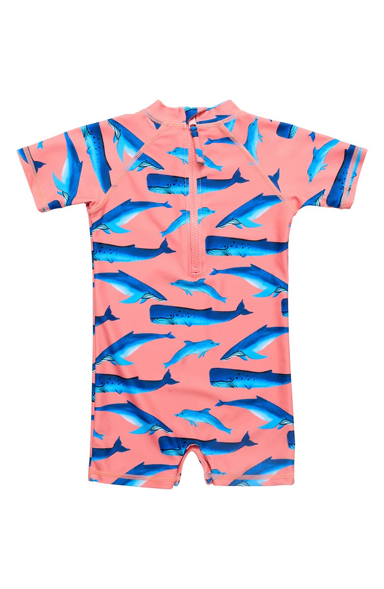 Snapper Rock Whale Tail One-Piece Rashguard Swimsuit, Alternate, color, 