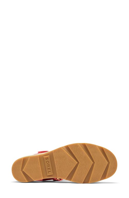 Sorel Joanie Iv Y Strap Wedge Sandal In Coral Blossom/gum