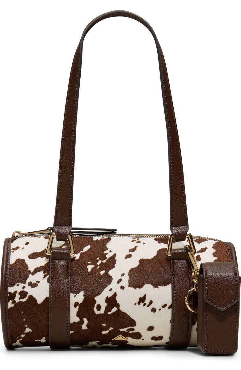 ALDO Beatrizz Genuine Calf Hair Barrel Bag, Main, color, Other Brown