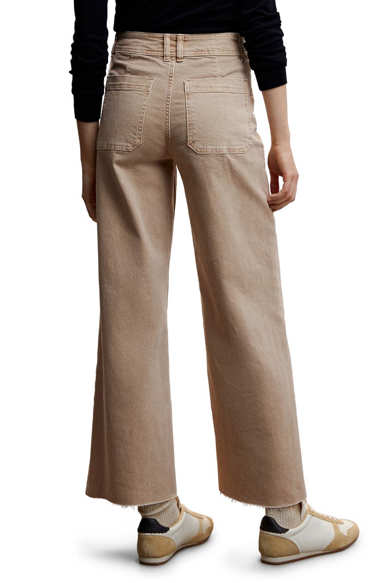 MANGO High Waist Culotte Jeans, Alternate, color, 