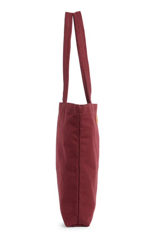 New Amsterdam Leatherworks Eden Canvas Tote Bag In Burgundy