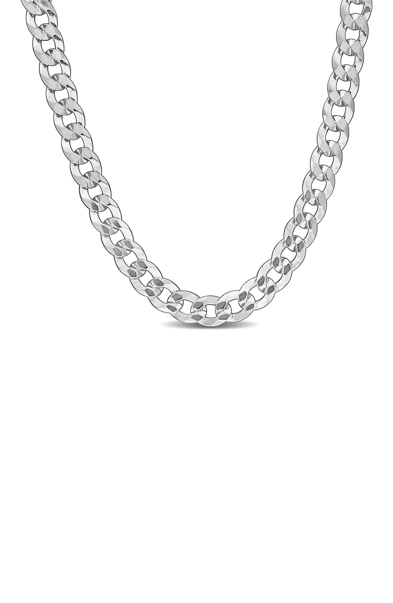 DELMAR Flat Curb Link Chain Necklace, 5.3mm