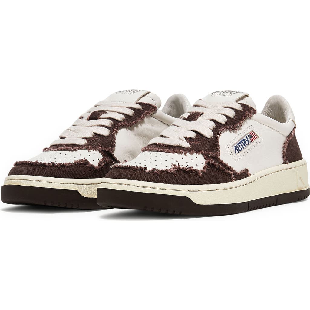 Autry Medalist Low Top Sneaker In Brown
