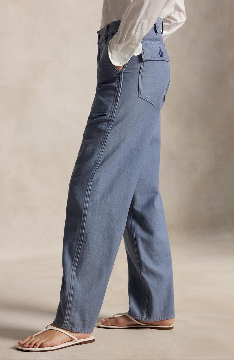 Polo Ralph Lauren The Ricky Straight Leg Pants, Alternate, color, French Workwear Blue