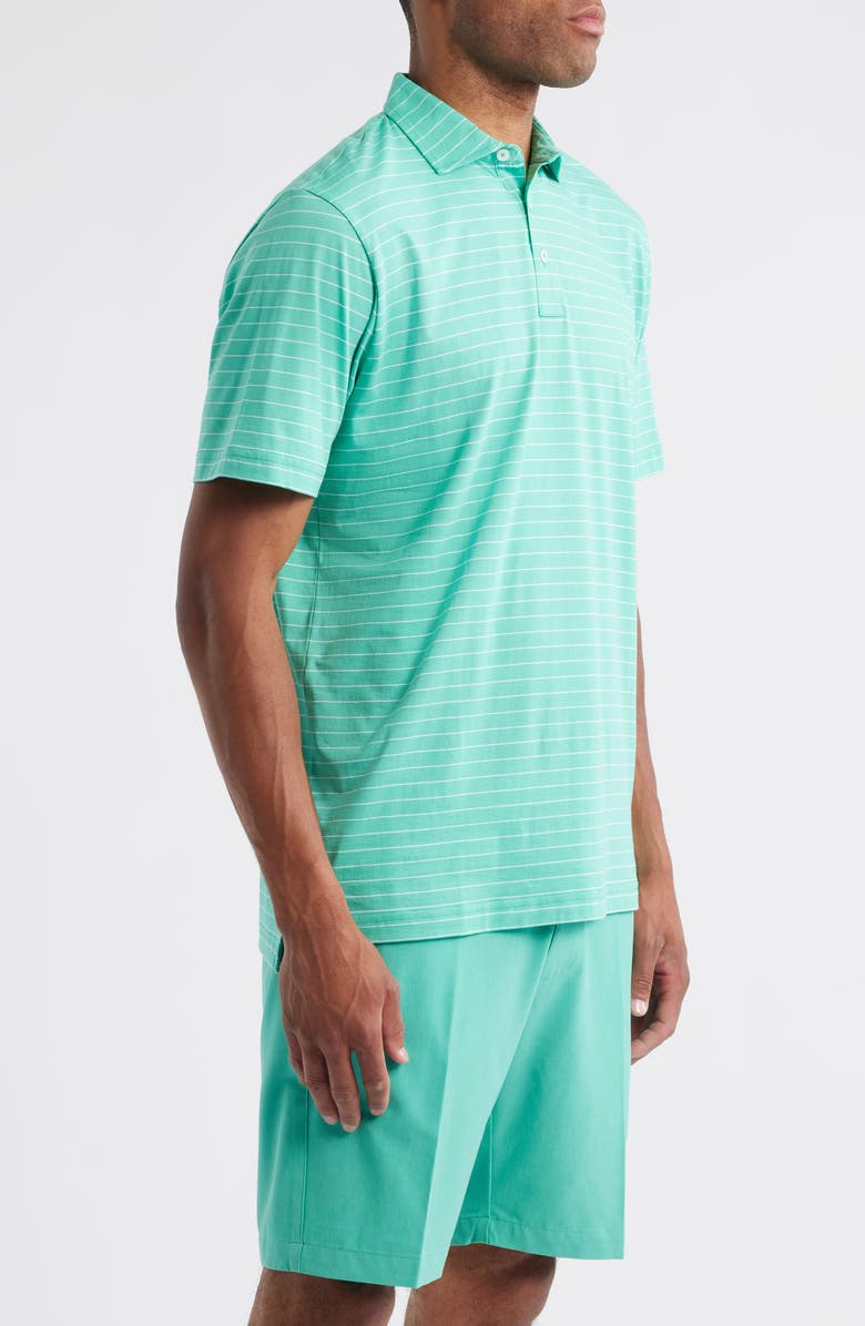 Peter Millar Crown Comfort Rover Stripe Pima Cotton Polo, Alternate, color, Meadow