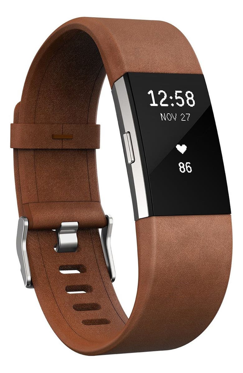Fitbit Charge 2 Leather Accessory Band, Alternate, color,