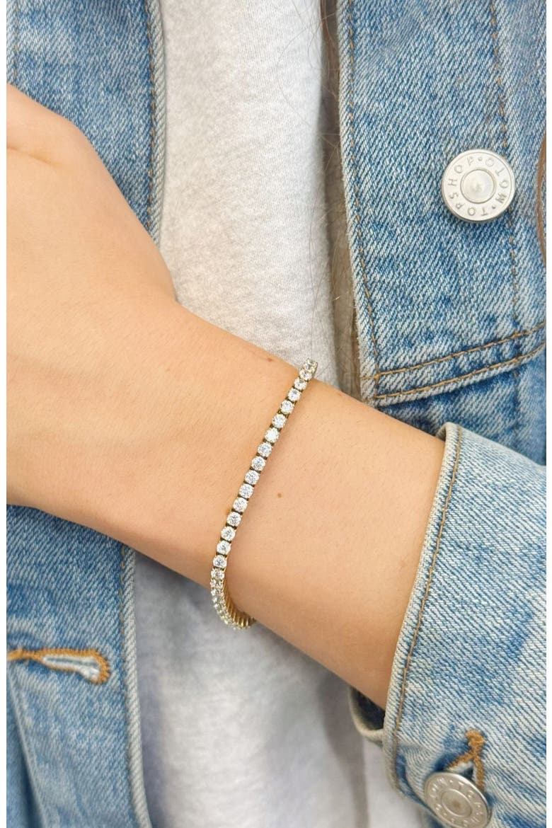 3mm Tennis Bracelet, Alternate, color, Gold