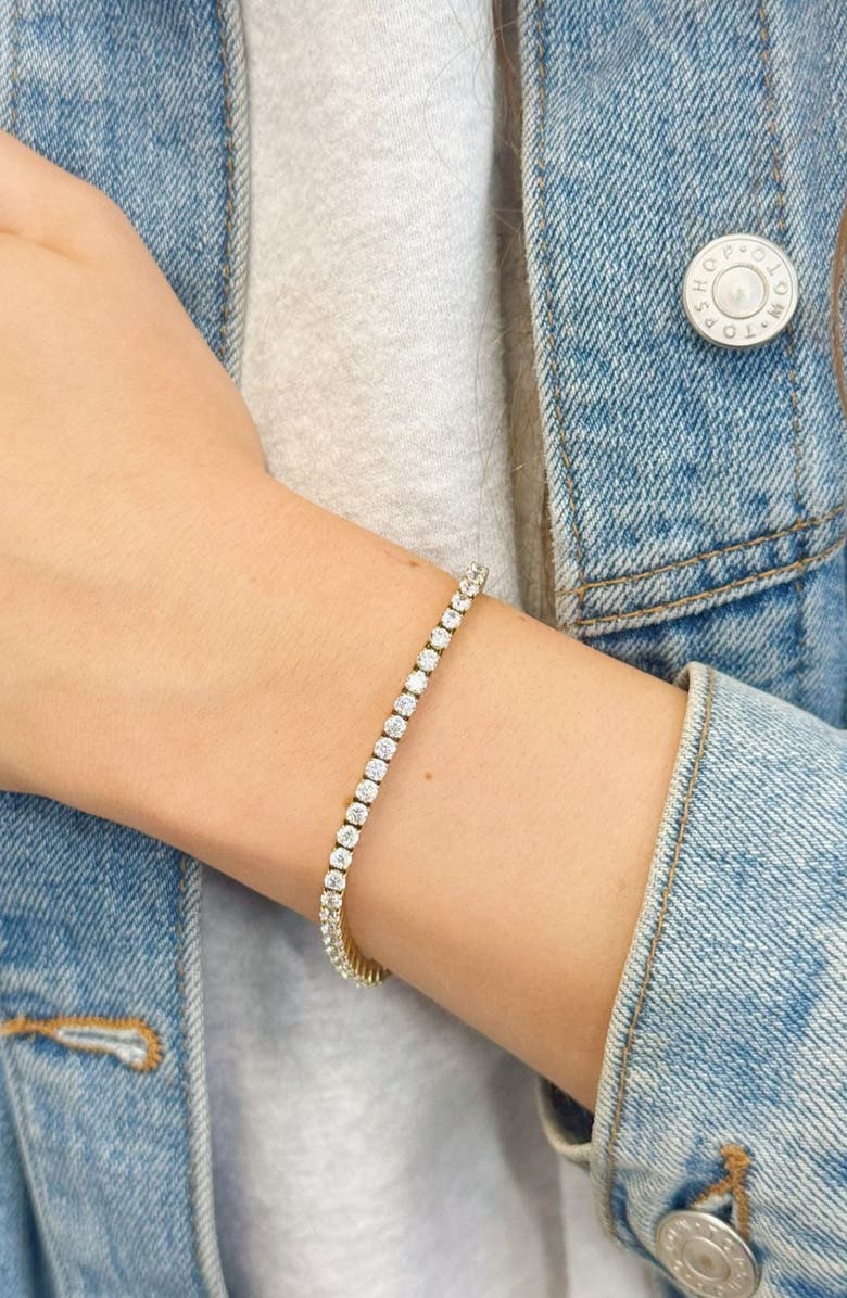 Little Sky Stone 3mm Tennis Bracelet, Alternate, color, Gold