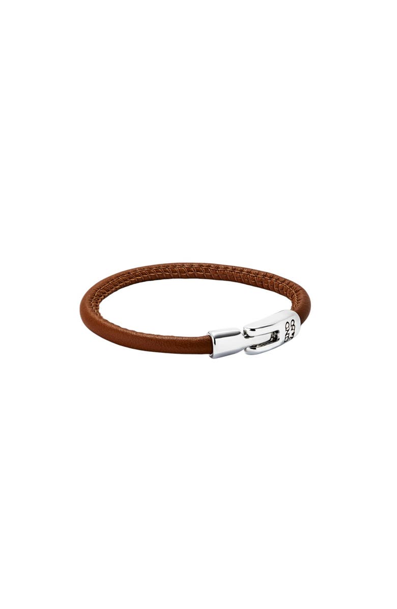 UNODE50 Camel Leather Strap, Alternate, color, Silver