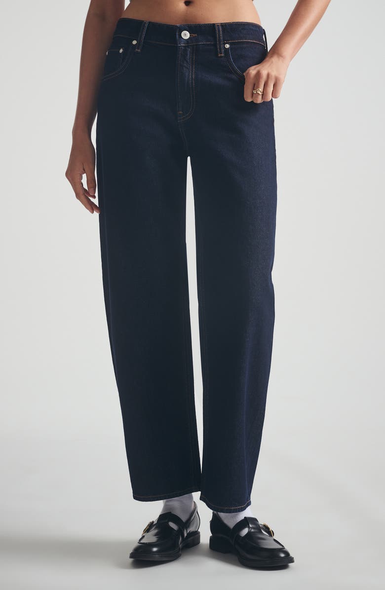 Brooklyn Industries Baggy Fit Barrel Jeans, Main, color, Rinse Denim