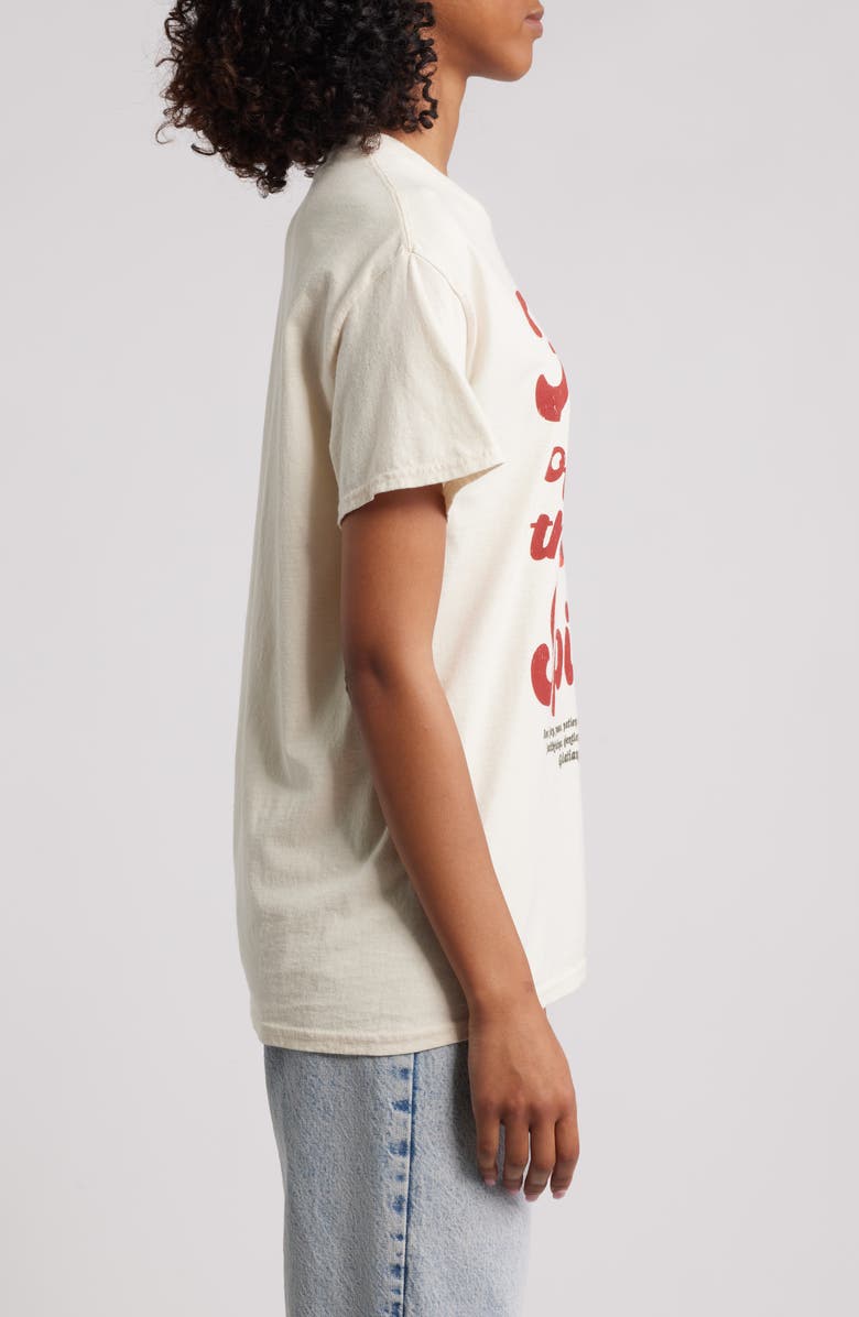 Vinyl Icons Strawberry Cotton Graphic T-Shirt, Alternate, color, Marshmallow