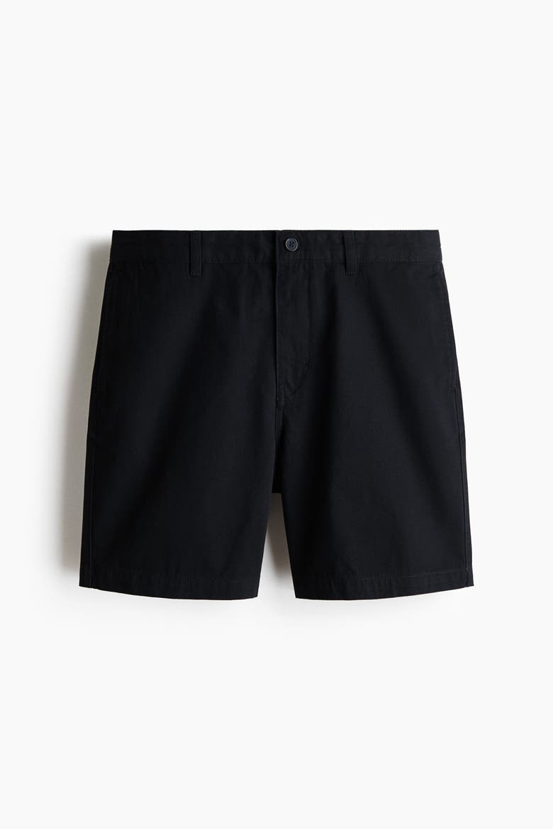 Relaxed Fit Chino Shorts, Alternate, color, Black
