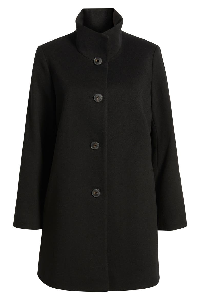 Grace Stand Collar Wool Coat (Nordstrom Exclusive), Alternate, color, BLACK