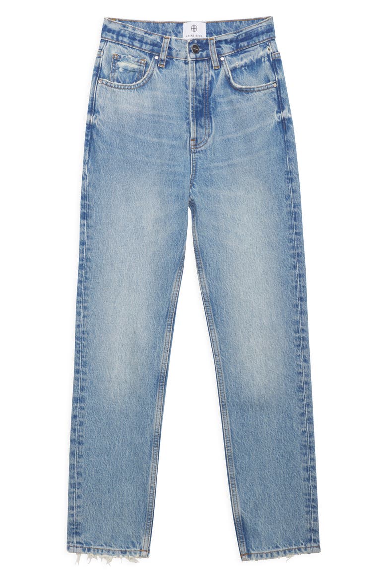 Sonya High Waist Ankle Slim Straight Leg Jeans, Alternate, color, BLUE RESERVOIR