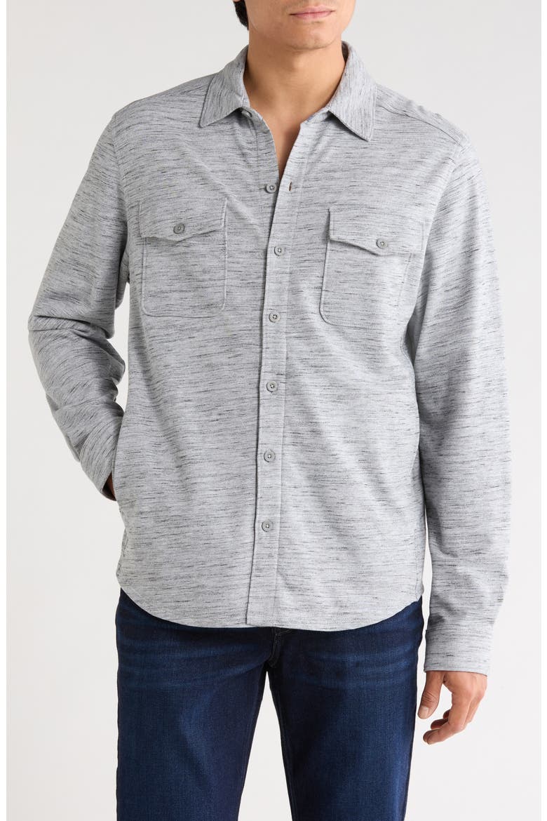 Costa Mira CPO Button Up Shirt, Main, color, SILVER STREAK